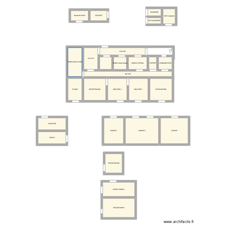 Plan 3. Plan de 27 pièces et 154 m2