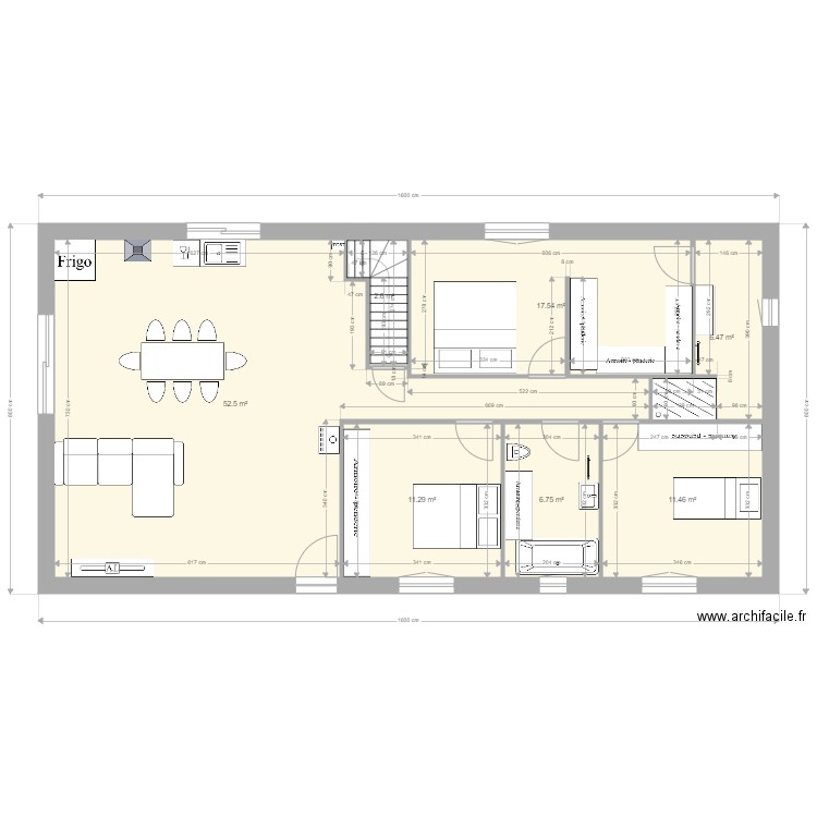 maison calistri . Plan de 8 pièces et 109 m2