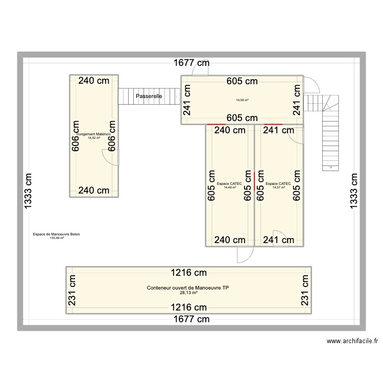 SAPFI . Plan de 6 pièces et 310 m2