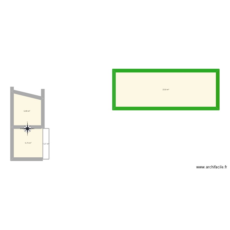 skibidi plan. Plan de 4 pièces et 36 m2