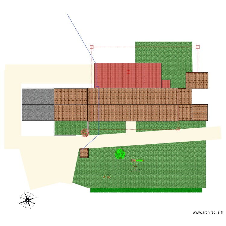 Plan de masse avant travaux. Plan de 0 pièce et 0 m2