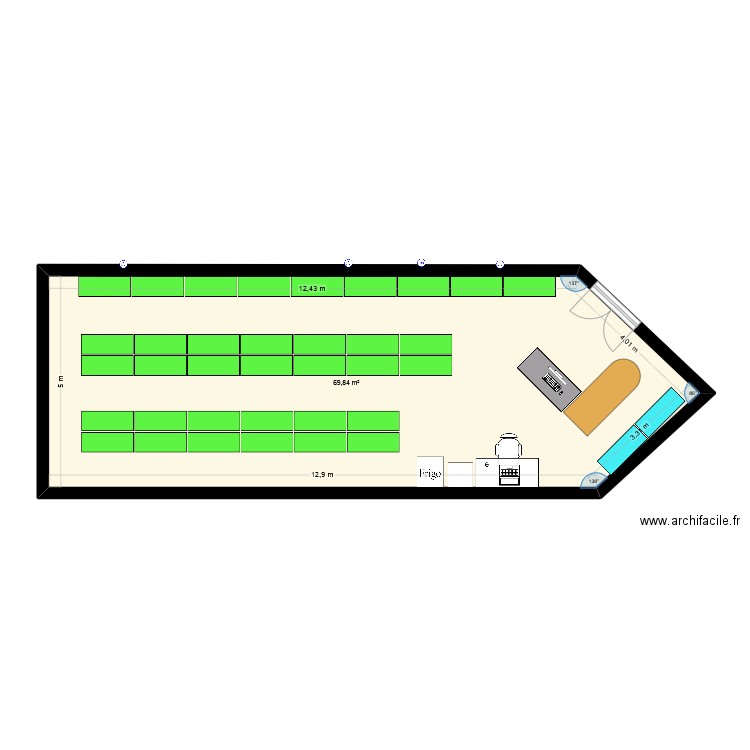 plan à côté 87m2. Plan de 1 pièce et 70 m2