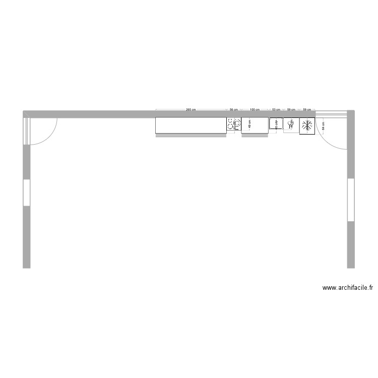 cuisine les ronchaux. Plan de 0 pièce et 0 m2