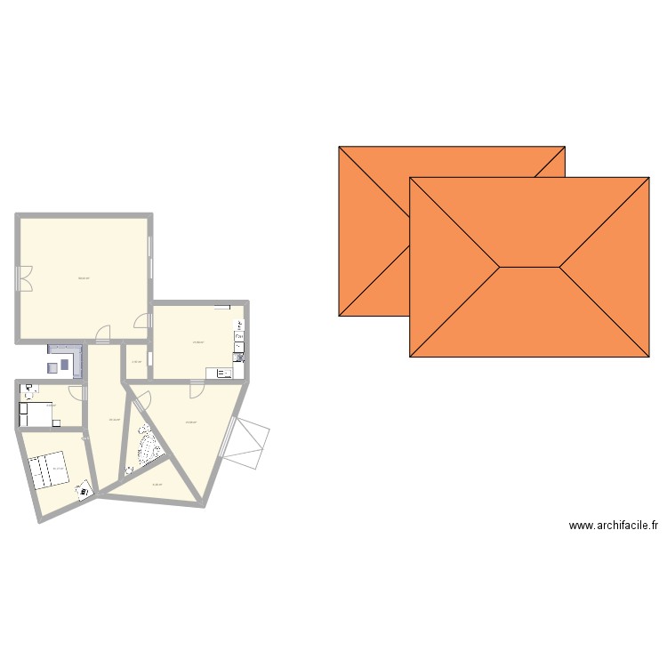 maison. Plan de 8 pièces et 146 m2