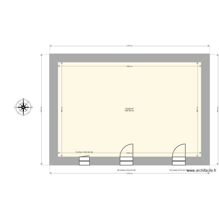 ML24016997. Plan de 1 pièce et 73 m2