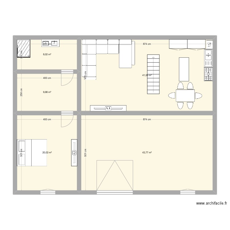 plan 1. Plan de 5 pièces et 123 m2