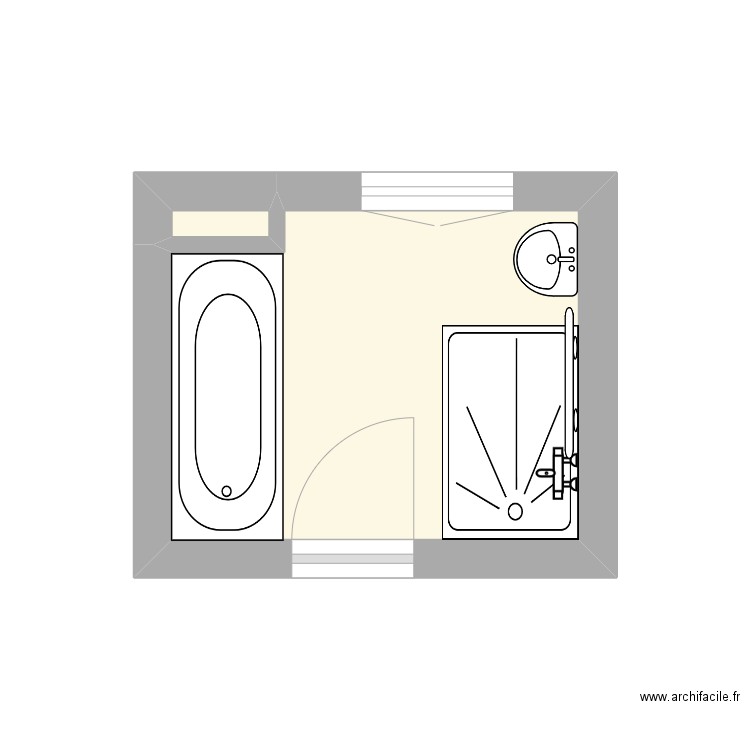 HORUCKA. Plan de 2 pièces et 6 m2