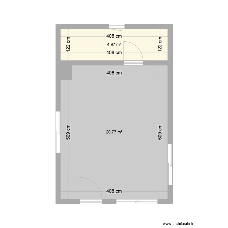 Maison terrain Rixheim. Plan de 2 pièces et 26 m2