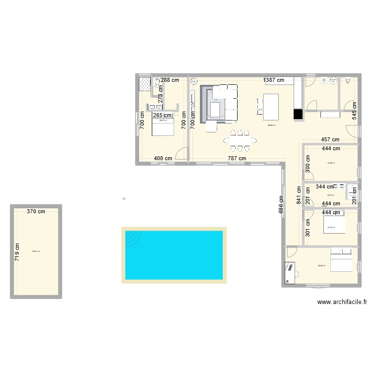 robion. Plan de 7 pièces et 207 m2