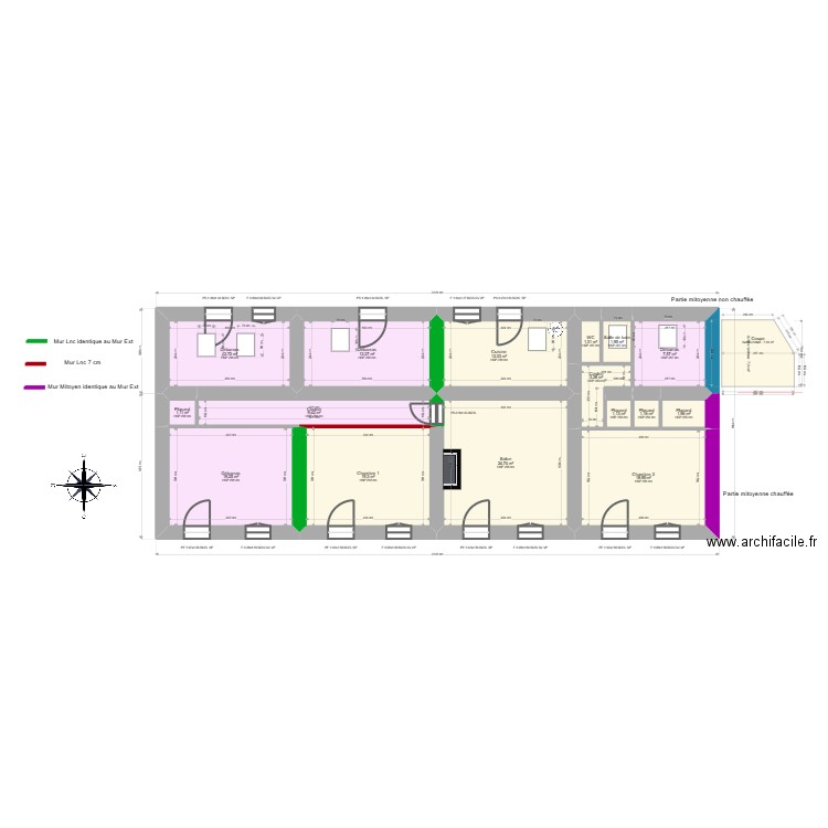 ML24017426. Plan de 16 pièces et 150 m2