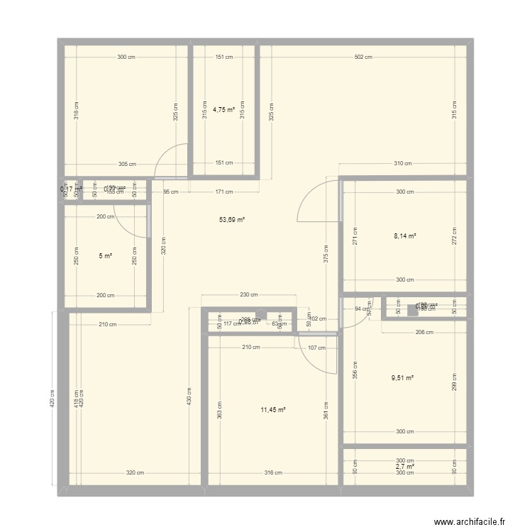 APPART PERE1 14/09/2024. Plan de 11 pièces et 98 m2