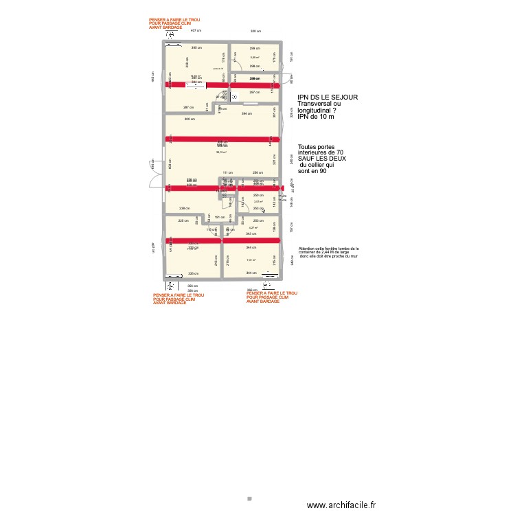 IPN SUR LE TOIT PLAN   AUGMENTE 7,32  x1220  SANS LES  MEUBLES ET SANS SUPPORTS IPN. Plan de 10 pièces et 89 m2