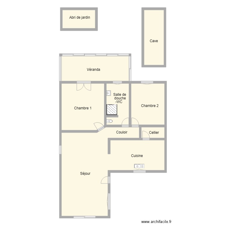 TOURENEBISE Colette . Plan de 8 pièces et 178 m2