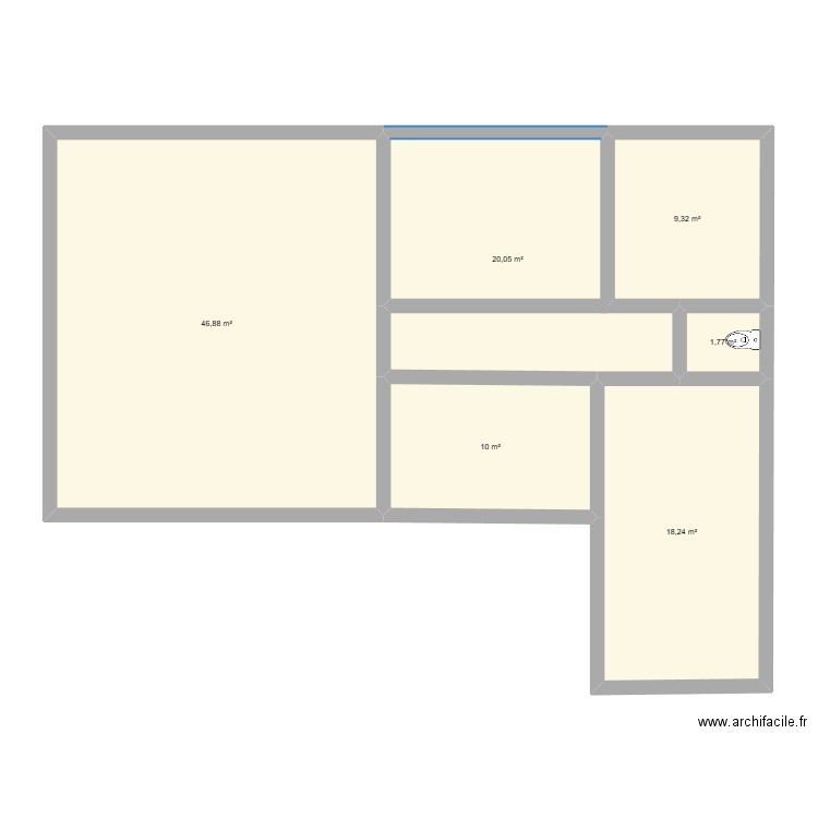 ESSAI 1. Plan de 6 pièces et 106 m2