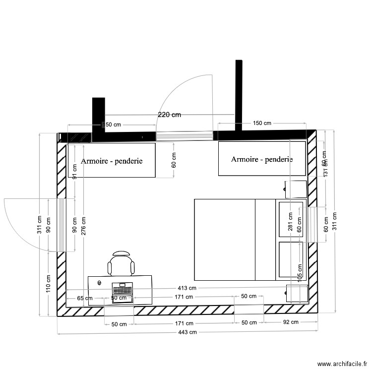 C) rajout cote jardin bonne cote. Plan de 0 pièce et 0 m2