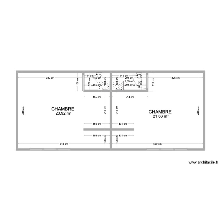 ANNEXE LE BOURGET RENE DORME. Plan de 3 pièces et 48 m2