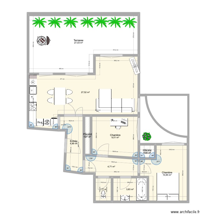 HOME 2. Plan de 10 pièces et 91 m2