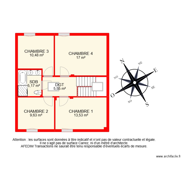 BI 23219. Plan de 24 pièces et 217 m2