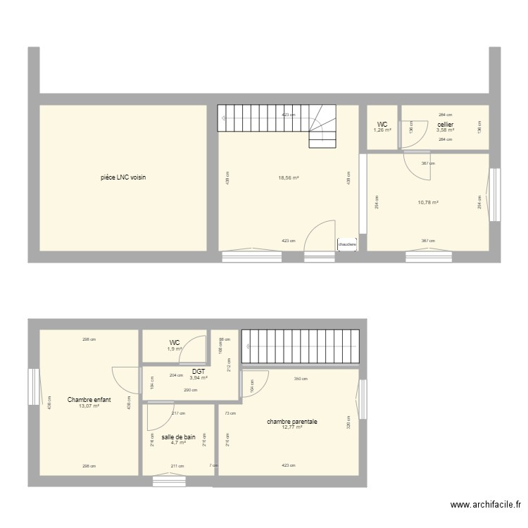 guibelin. Plan de 11 pièces et 96 m2