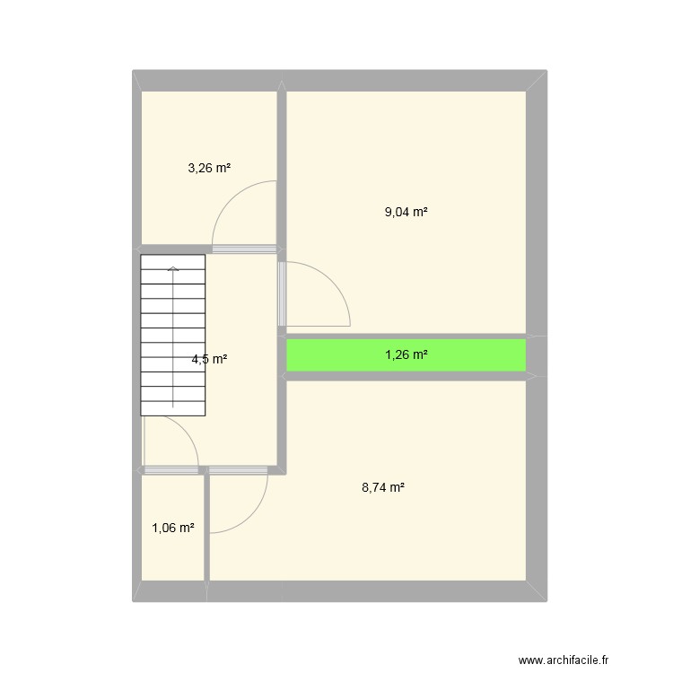 9 Foch étage Projet 2. Plan de 6 pièces et 28 m2