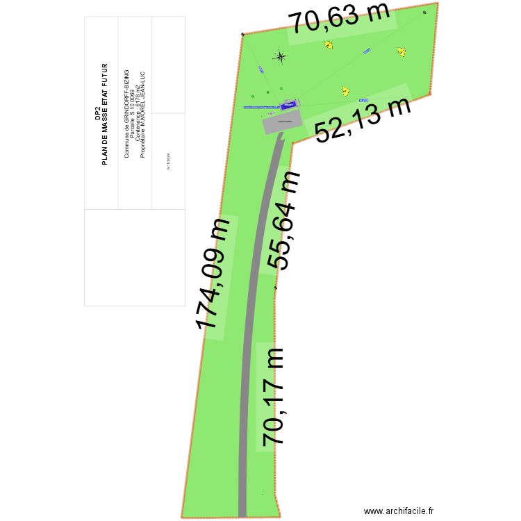 DP2 Plan de MASSE ETAT FUTUR 100069_ A3. Plan de 4 pièces et 72 m2