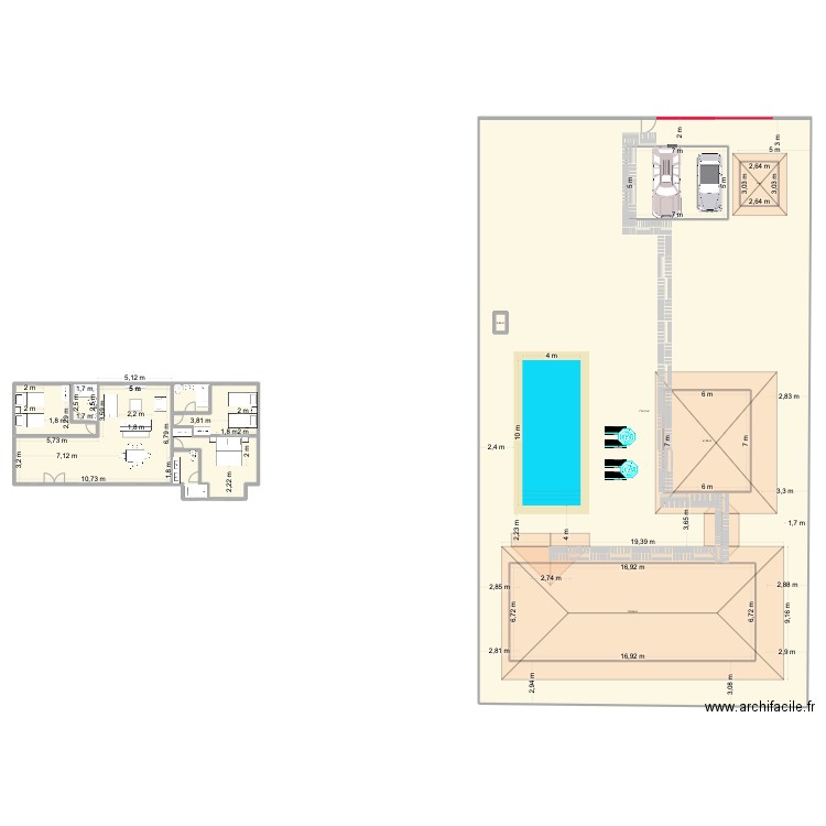 LOTE-B MARTIN. Plan de 13 pièces et 1230 m2