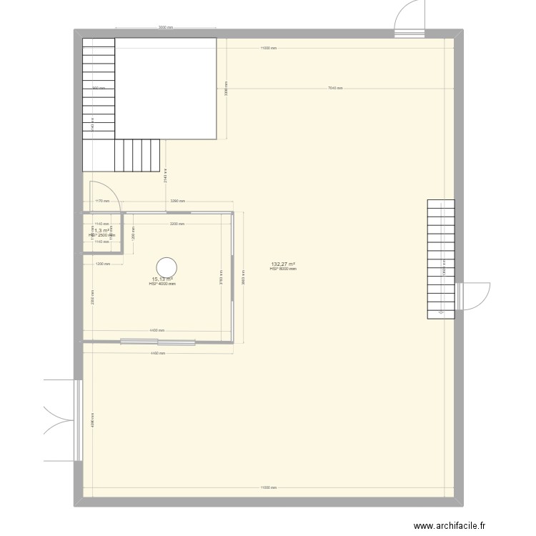 projet KUKA. Plan de 3 pièces et 149 m2