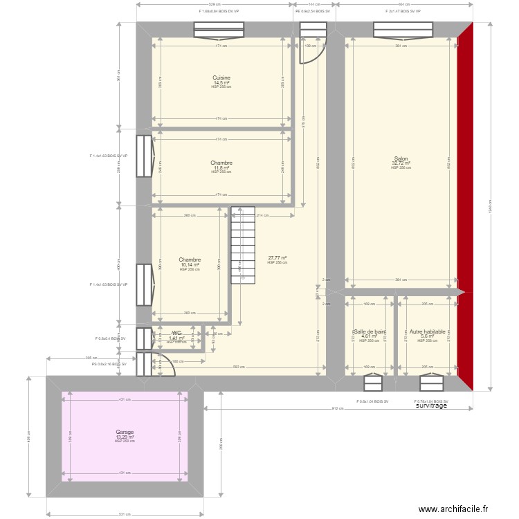 ML24015371 DUBOIS. Plan de 13 pièces et 248 m2