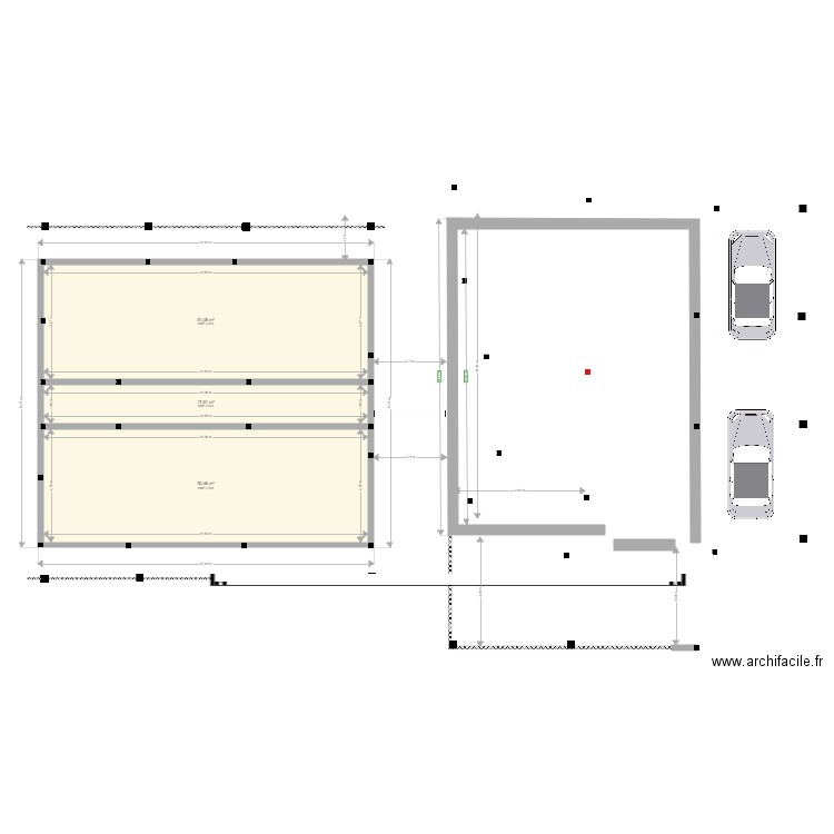 Planta r/c. Plan de 3 pièces et 120 m2