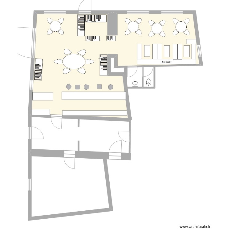 plan 2. Plan de 1 pièce et 84 m2