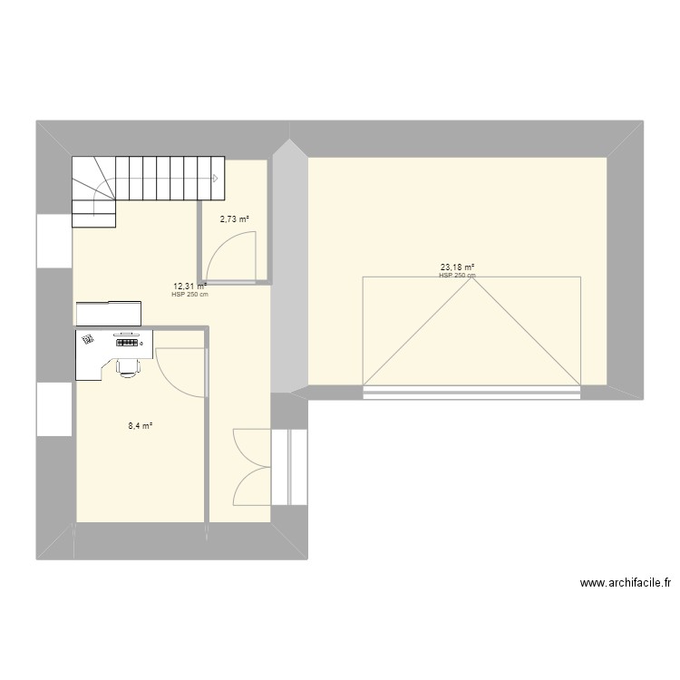 plan espaly2. Plan de 4 pièces et 50 m2