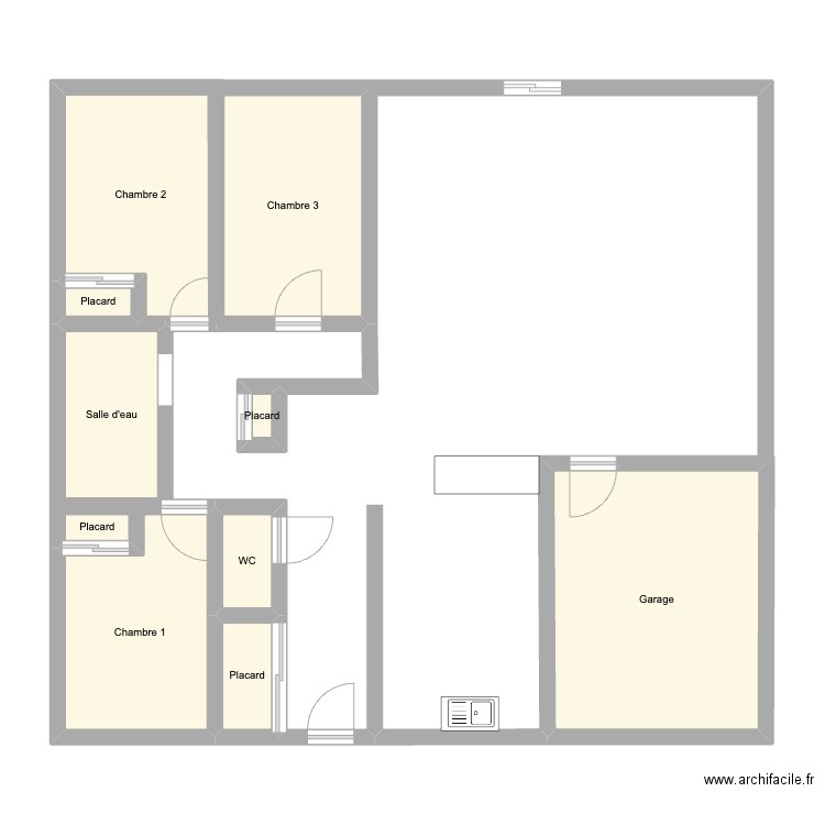 Ferreira 5 allé de Saturne, Fontaine le comte. Plan de 10 pièces et 50 m2