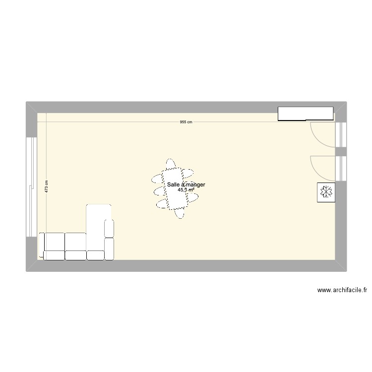 Maison Camaret. Plan de 1 pièce et 45 m2