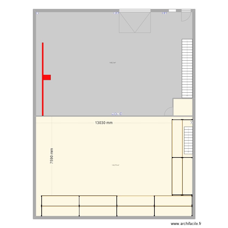 Ennery. Plan de 2 pièces et 293 m2