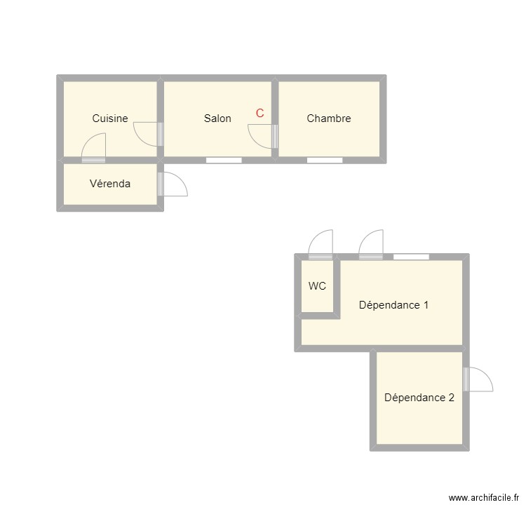 2405 SUCCESSION CREACH. Plan de 7 pièces et 13 m2