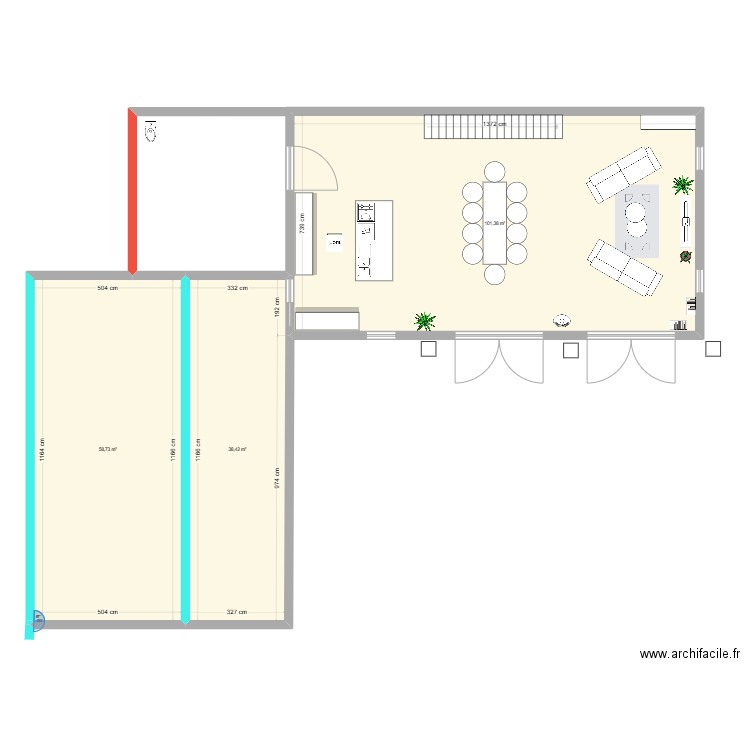 BREZINS. Plan de 3 pièces et 199 m2