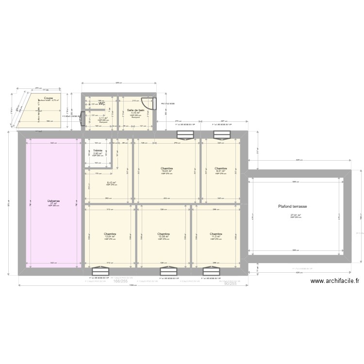 ML24018316  MIRABEL. Plan de 14 pièces et 268 m2