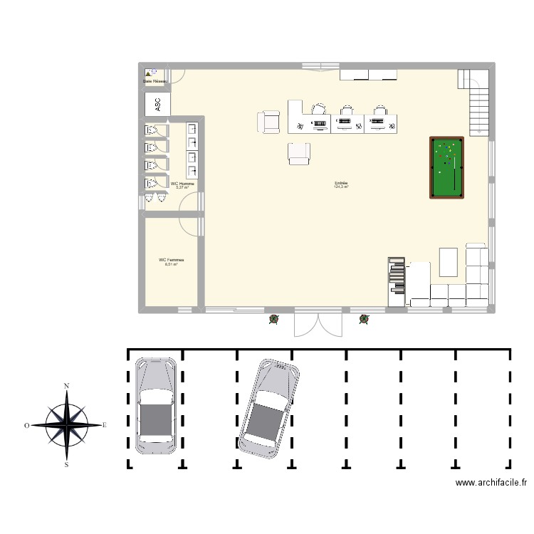 PureNet. Plan de 8 pièces et 141 m2