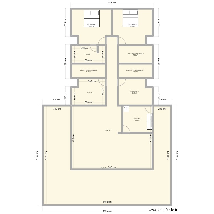 RESIDENCEKAMAGATE BRAHIMA. Plan de 11 pièces et 250 m2