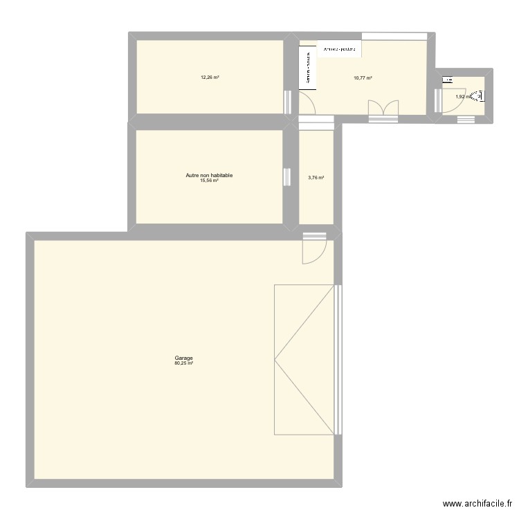 Bis. Plan de 6 pièces et 125 m2