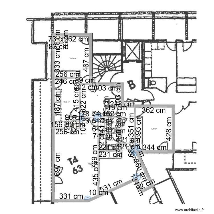 Plan1. Plan de 10 pièces et 113 m2