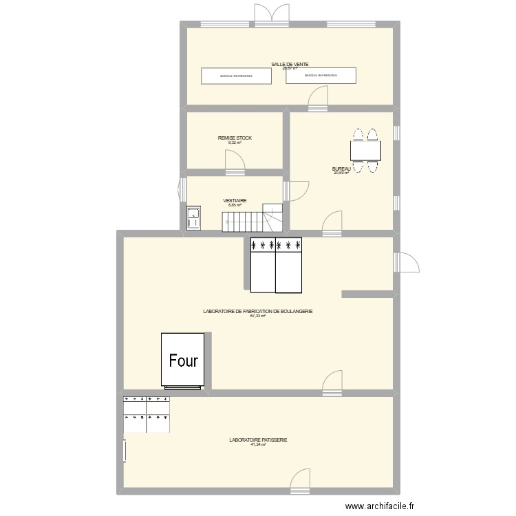 plan GUILLAUMIN. Plan de 6 pièces et 174 m2