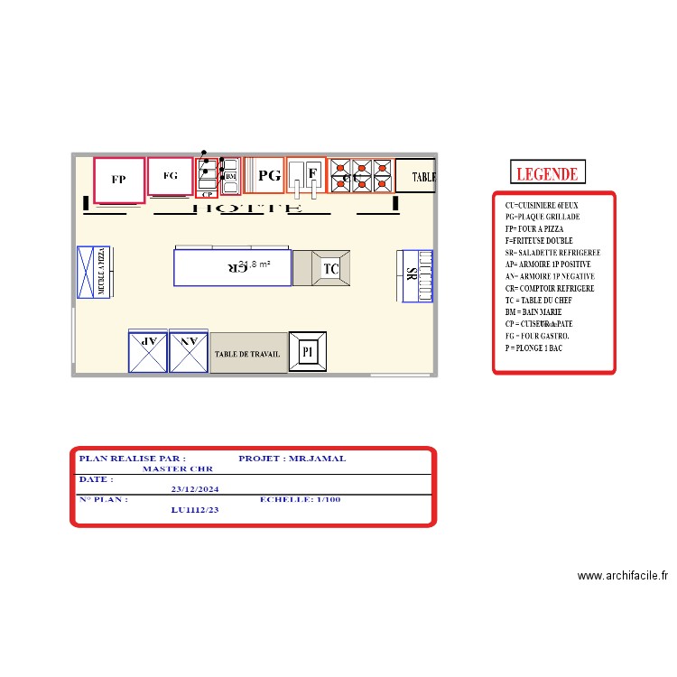 PLAN MR.JAMAL 2. Plan de 1 pièce et 22 m2