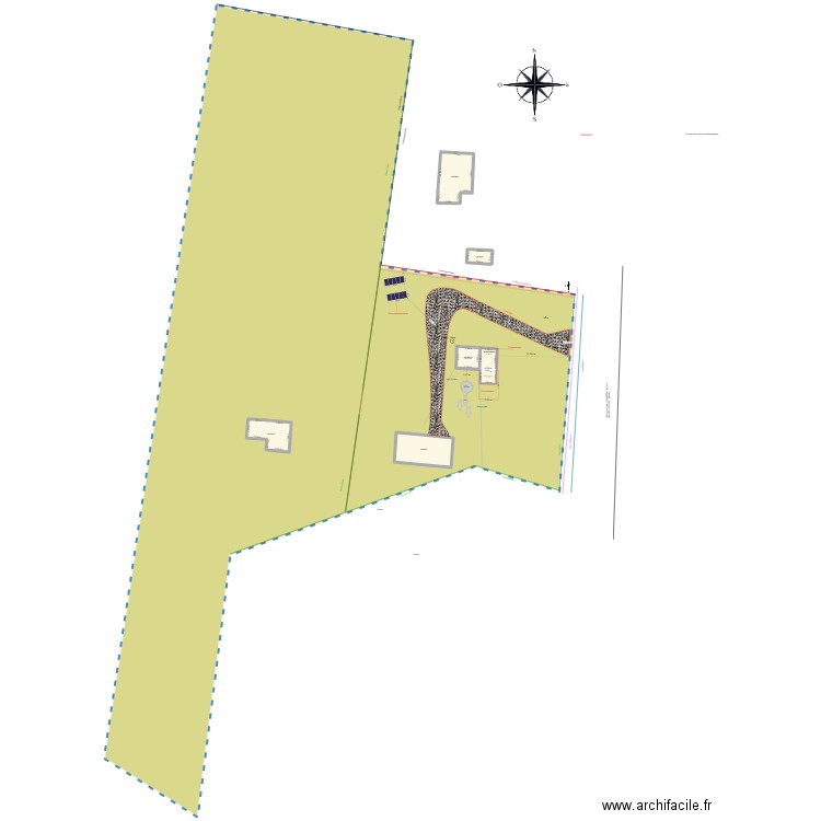 Plan de masse. Plan de 7 pièces et 359 m2