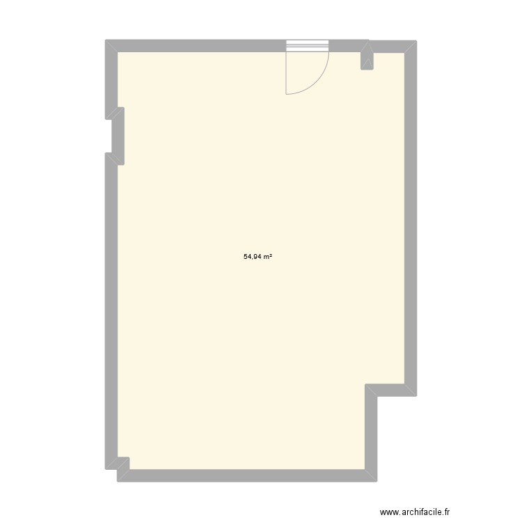 salle 129 A L M. Plan de 1 pièce et 55 m2