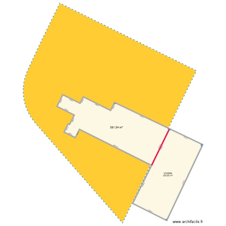 cadastre. Plan de 2 pièces et 717 m2