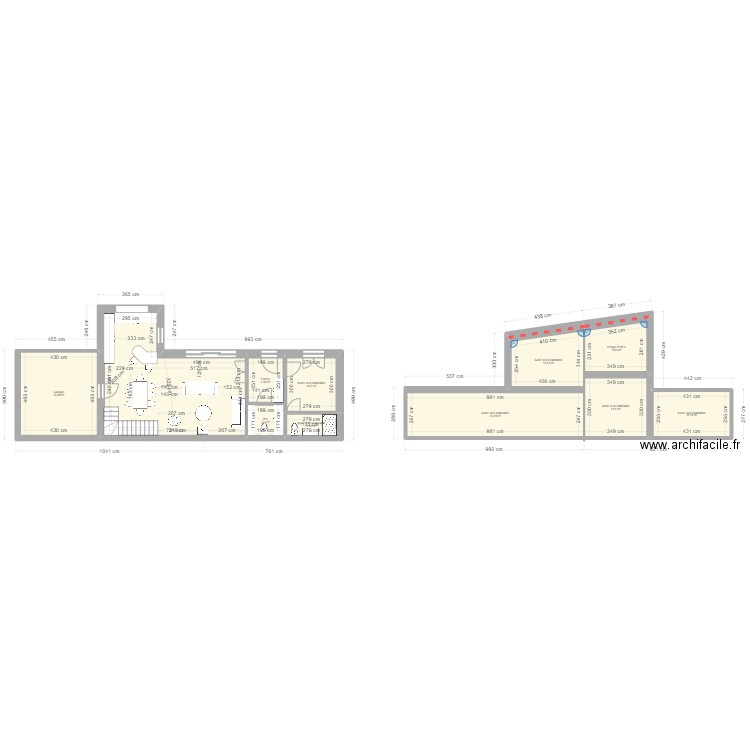 essai nif naf barnabé conservé agrandi V1. Plan de 18 pièces et 207 m2