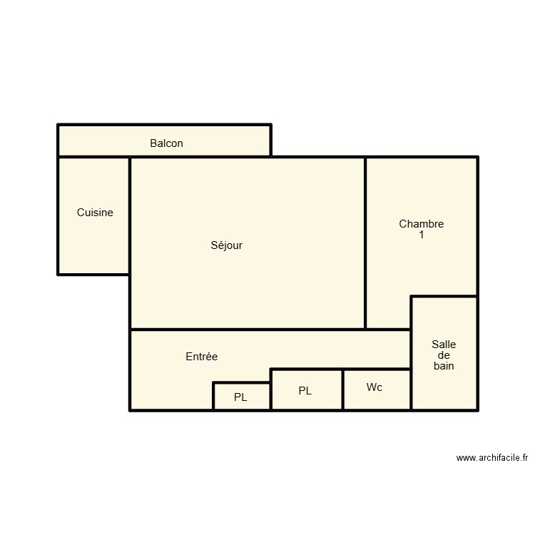 QUIMPER GLOANEC. Plan de 9 pièces et 30 m2