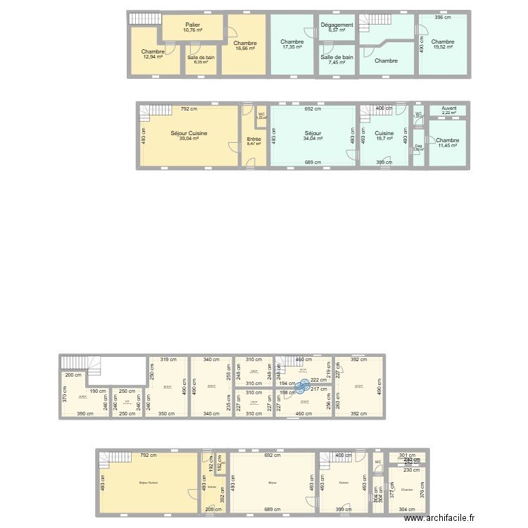 Longère du Pressoir - Champvallon. Plan de 36 pièces et 468 m2