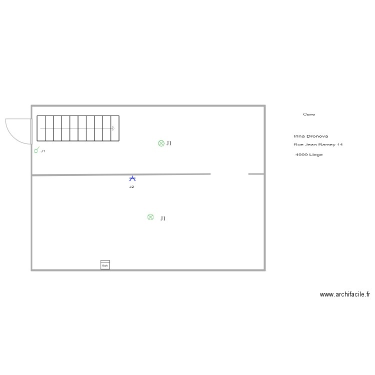 cave  22. Plan de 1 pièce et 38 m2